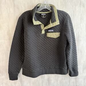 Patagonia Pullover Sweatshirt Womens Size Small Organic Cotton Quilt Snap-T Gray